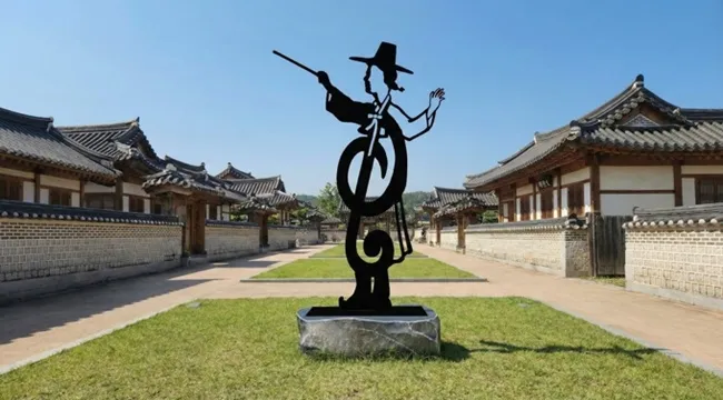 선비와 부인 — 설치미술 작품