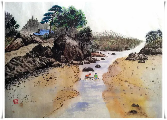 동심1 — 한국화 작품