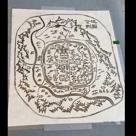 전주지도 — 목판 작품